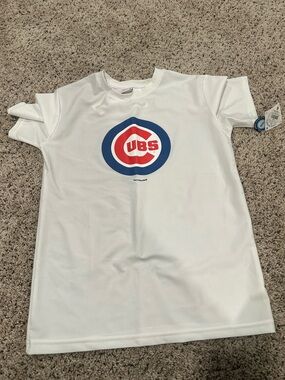Kids White Cubs Logo Tee - swim shirt